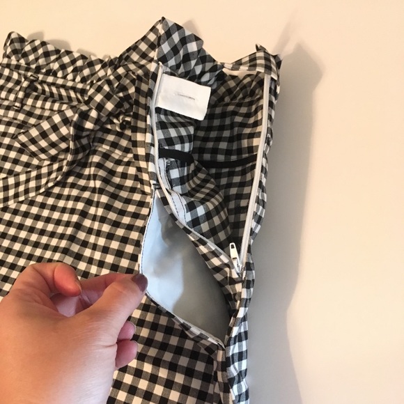 NWT Cynthia Rowley Gingham Tie-Waist Pockets Skirt - Picture 5 of 8
